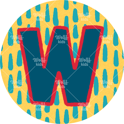Einzelner Magnet: W gelb, 4cm
